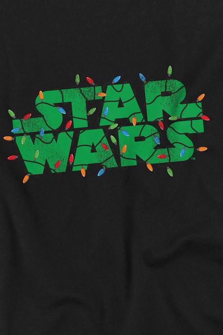 T-shirt motifs logo et lumières de noël coton star wars Noir 2 - vertbaudet enfant 