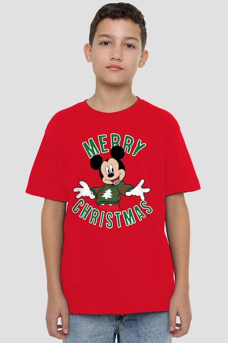 T-shirt de noël motif mickey mouse coton disney Rouge 4 - vertbaudet enfant 