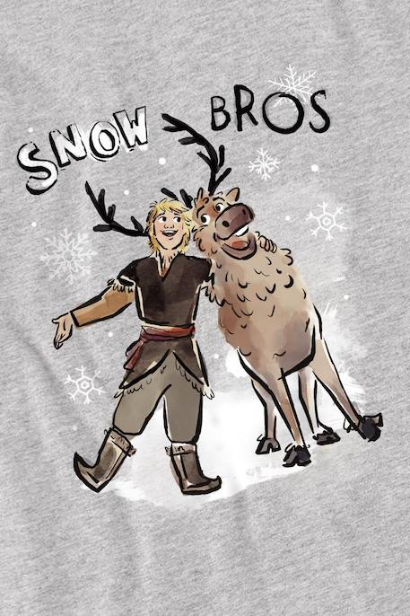 T-shirt coton la reine des neiges snow bros Gris chiné 3 - vertbaudet enfant 