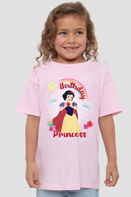T-shirt coton blanche-neige birthday princess and friends Rose 4 - vertbaudet enfant 