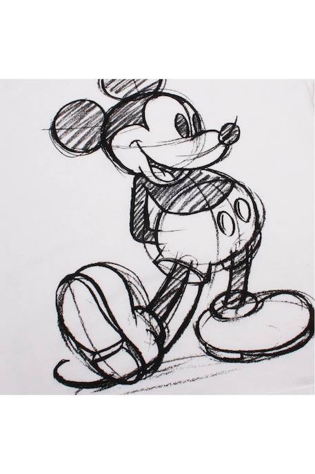 T-shirt motif croquis de mickey mouse coton disney Blanc 3 - vertbaudet enfant 