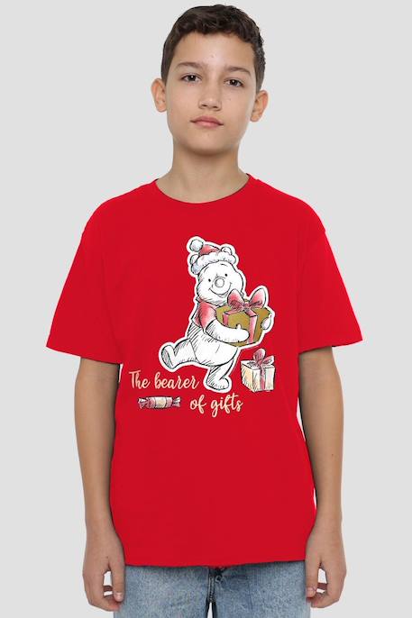 T-shirt coton Noel winnie l'ourson Rouge 3 - vertbaudet enfant 