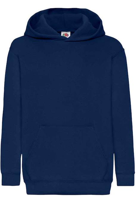 Sweat à capuche enfant coton classic Bleu marine+Bleu marine sombre+Bleu roi+Noir+Rose clair+Rouge 1 - vertbaudet enfant 