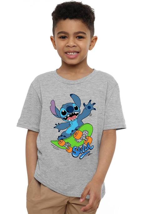 T-shirt motif skateboard coton Gris chiné 4 - vertbaudet enfant 