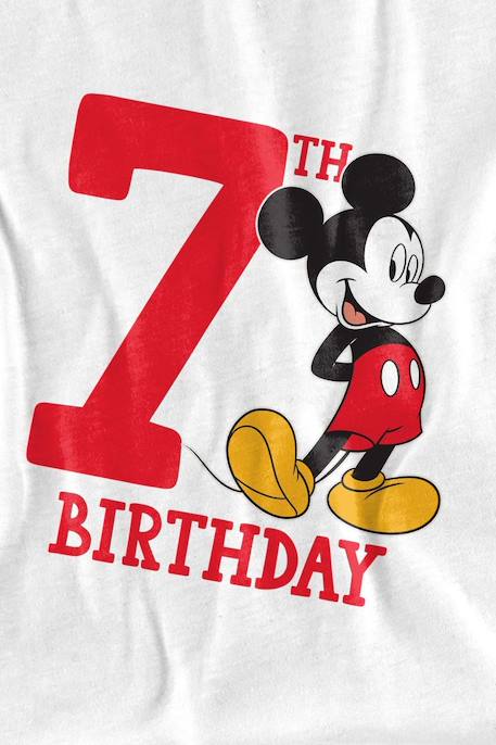 T-shirt 7ème anniversaire motif mickey mouse coton disney Blanc 3 - vertbaudet enfant 