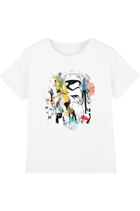 Fille-T-shirt motif stormtrooper abstrait coton star wars