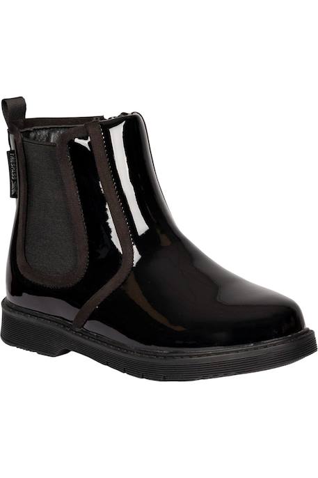Bottines chelsea pu verni ziya Noir 1 - vertbaudet enfant 