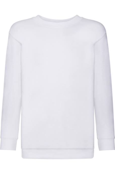 Sweat coton classic Blanc+Gris chiné 1 - vertbaudet enfant 