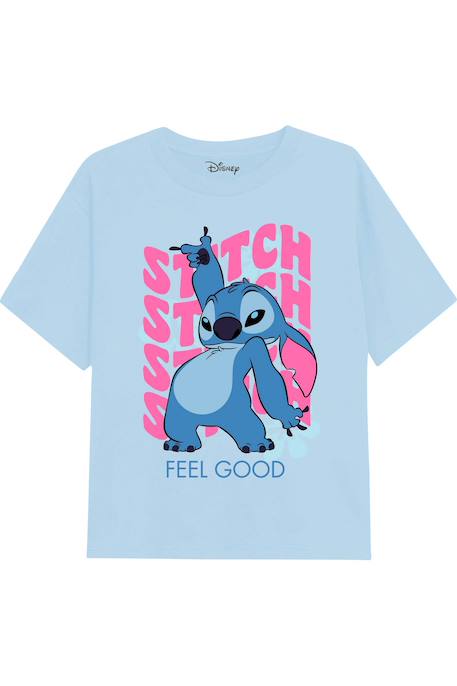 T-shirt motif ondulé coton Bleu clair 1 - vertbaudet enfant 