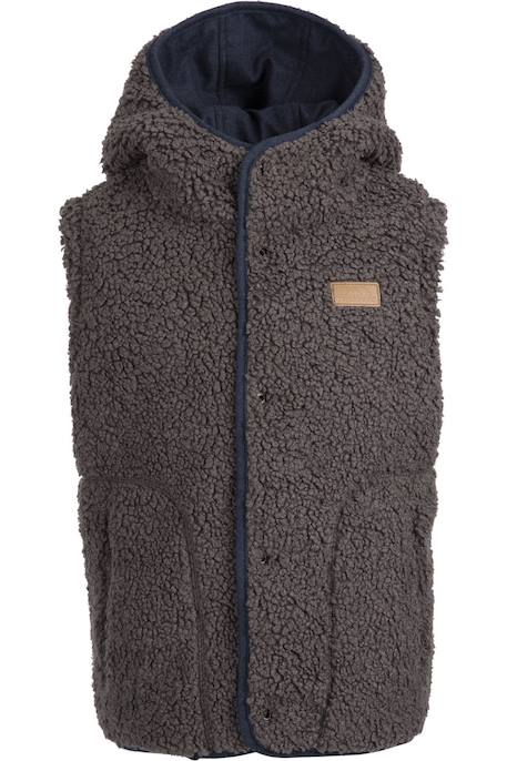 Veste sans manches  pu coating obtain Gris foncé chiné 3 - vertbaudet enfant 