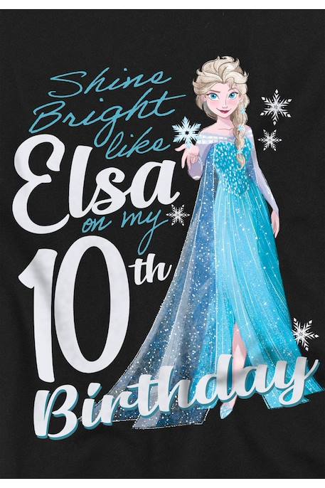 T-shirt elsa coton la reine des neiges bright like elsa Noir 3 - vertbaudet enfant 