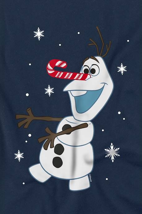 T-shirt olaf coton la reine des neiges Bleu marine 2 - vertbaudet enfant 