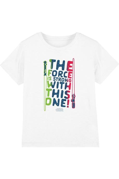 T-shirt manches courtes coton star wars force is strong Blanc 1 - vertbaudet enfant 