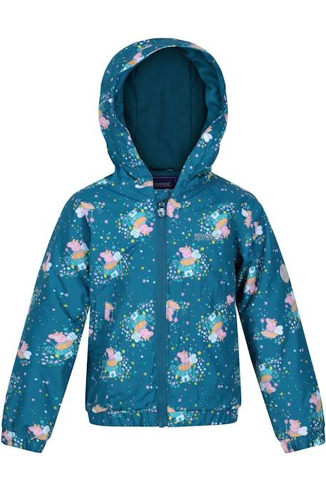 Veste matelassée  peppa pig muddy puddle Bleu sarcelle foncé 1 - vertbaudet enfant 