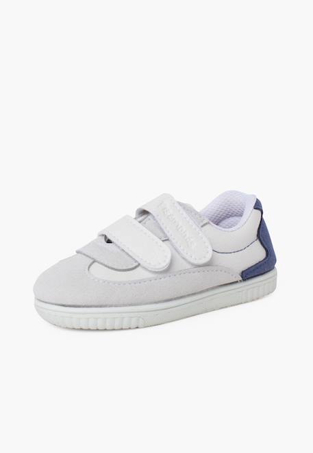 Baskets souples minimalistes talon coloré Bleu denim 2 - vertbaudet enfant 