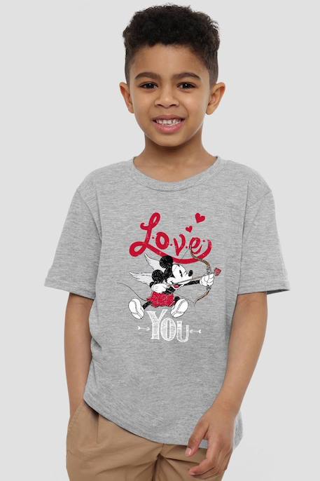 T-shirt coton disney love you Gris chiné 3 - vertbaudet enfant 