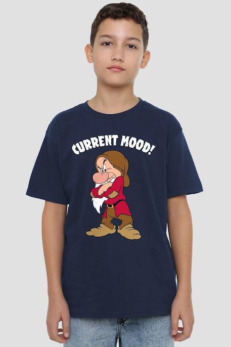 T-shirt coton blanche-neige current mood Bleu marine 3 - vertbaudet enfant 