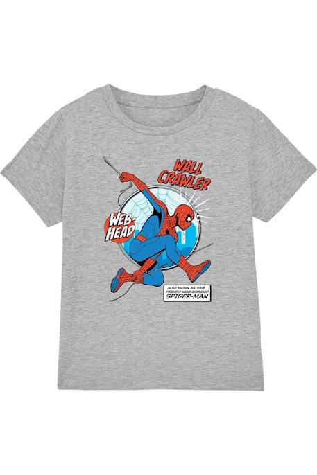 T-shirt coton wall crawler Gris chiné 1 - vertbaudet enfant 