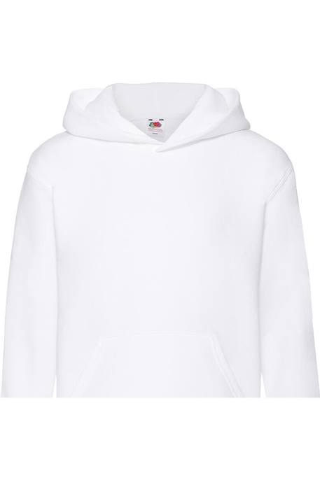 Sweat à capuche en coton peigné de qualité supérieure premium Blanc+Gris chiné 2 - vertbaudet enfant 