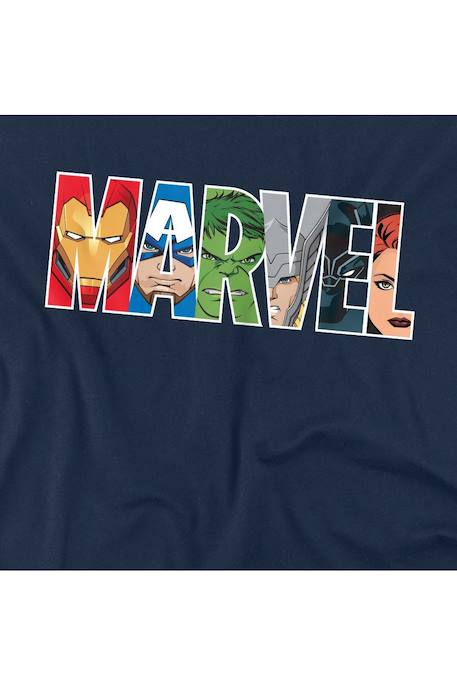 T-shirt motif visages des personnages coton Bleu marine 3 - vertbaudet enfant 