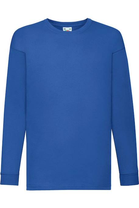 T-shirt enfant manches longues coton valueweight Bleu marine sombre+Bleu roi+Noir+Rouge 3 - vertbaudet enfant 