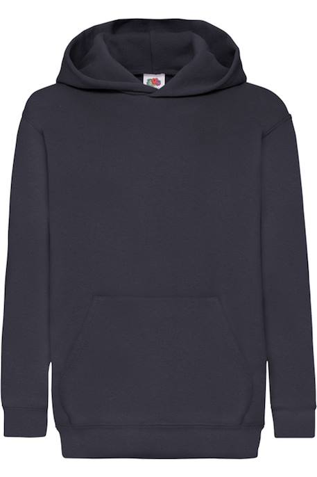 Sweat à capuche coton Blanc+Bleu marine sombre+Bleu roi+Gris chiné+Noir+Rouge 4 - vertbaudet enfant 