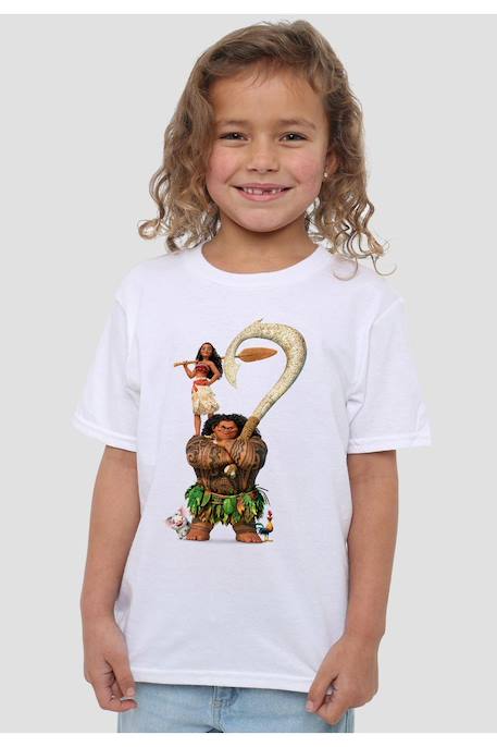 T-shirt coton vaiana Blanc 4 - vertbaudet enfant 