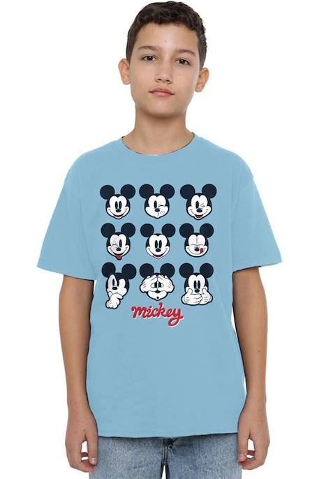 T-shirt coton mickey mouse Bleu ciel 4 - vertbaudet enfant 