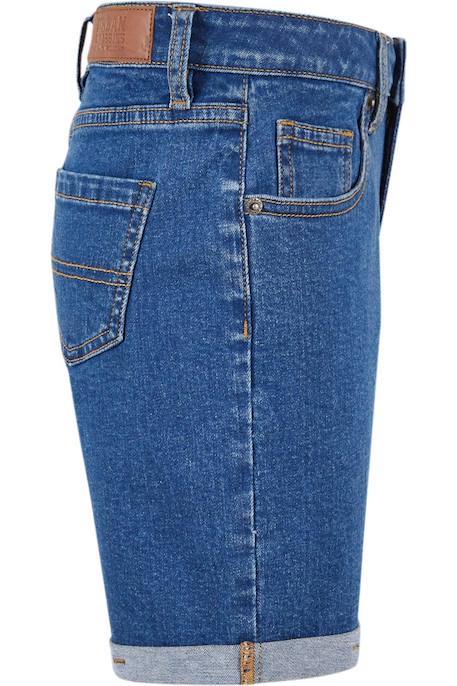 Short coton Bleu clair délavé 4 - vertbaudet enfant 