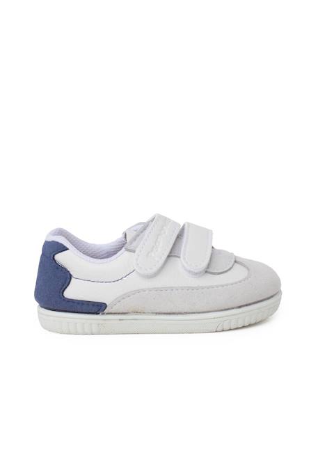 Baskets souples minimalistes talon coloré Bleu denim 1 - vertbaudet enfant 
