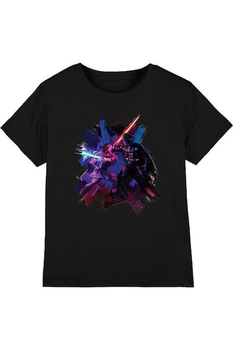 Garçon-T-shirt garçon coton - Star Wars obi-wan kenobi et dark vador