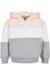 Sweat à capuche coton Rose clair / blanc / gris 1 - vertbaudet enfant 