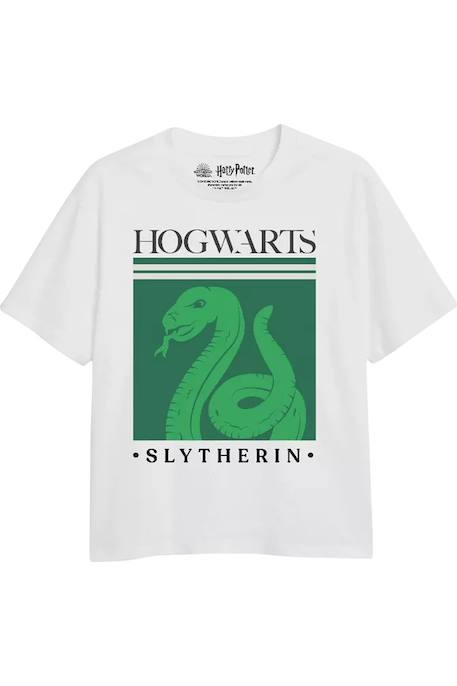 Fille-T-shirt motif serpentard coton harry potter