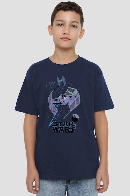 T-shirt coton star wars death star defenders Bleu marine 3 - vertbaudet enfant 