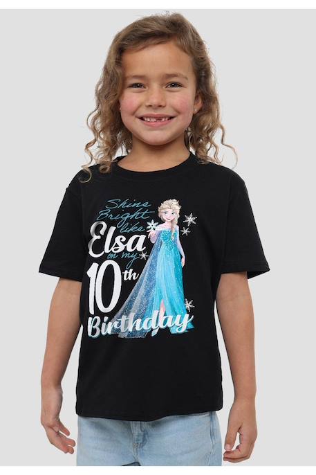 T-shirt elsa coton la reine des neiges bright like elsa Noir 4 - vertbaudet enfant 