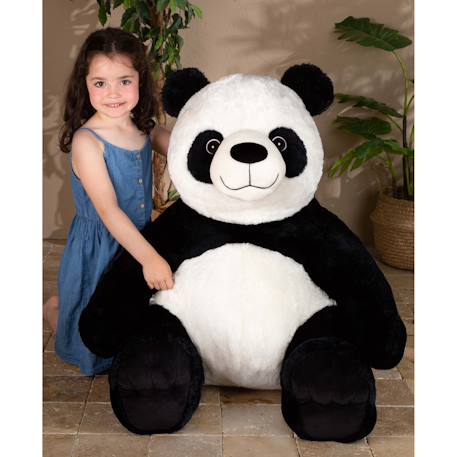 Peluche géante  panda - 1m10 - noir et blanc Noir 2 - vertbaudet enfant 