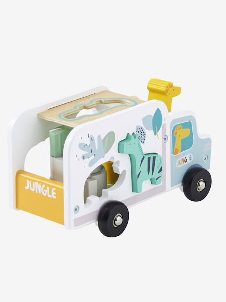 Camion d'encastrement Jungle en bois FSC® multicolore 4 - vertbaudet enfant 