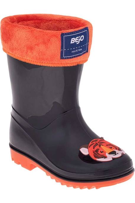 Bottes de pluie  frise Saphir foncé / orange 1 - vertbaudet enfant 