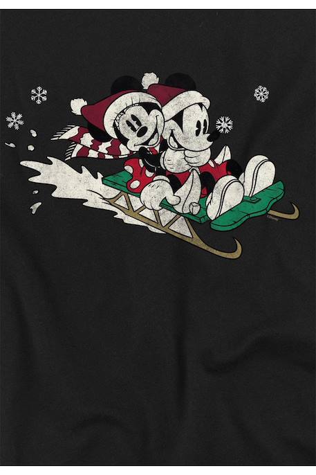 T-shirt Noel mickey & minnie mouse coton disney Noir 3 - vertbaudet enfant 