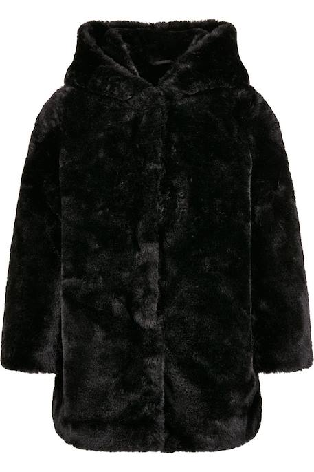 Manteau synthétique Noir+Rose foncé 1 - vertbaudet enfant 