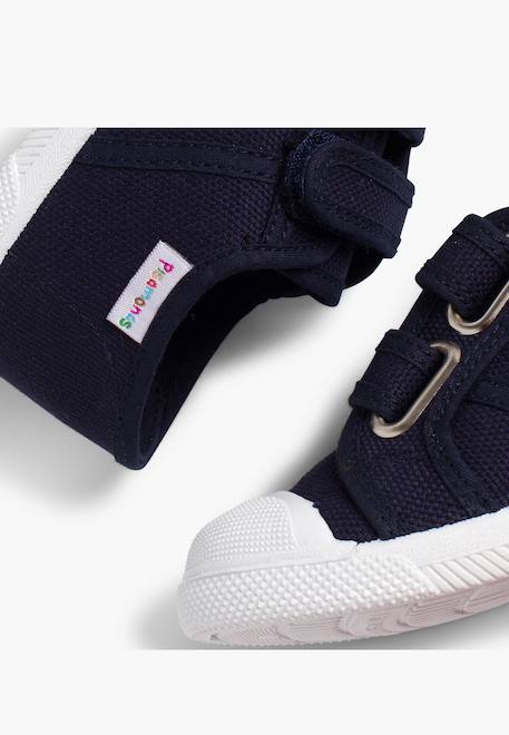 Baskets en toile avec scratchs pour enfant Blanc+Bleu denim+Bleu marine+Gris+Jaune+Sable+Vert fougère 18 - vertbaudet enfant 