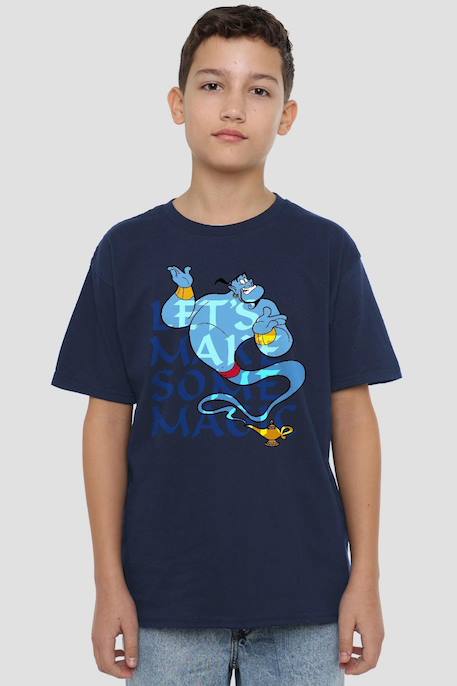 T-shirt coton aladdin let's make some magic Bleu marine 4 - vertbaudet enfant 