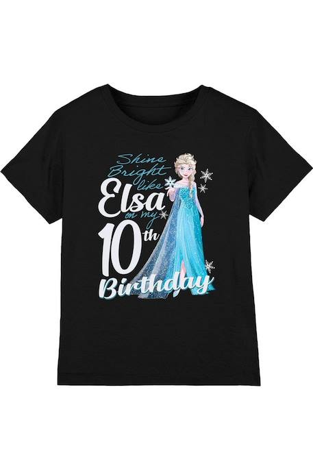 Fille-T-shirt elsa coton la reine des neiges bright like elsa