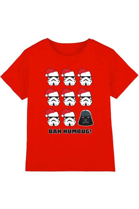 Garçon-T-shirt motifs stormtrooper et dark vador coton star wars bah humbug