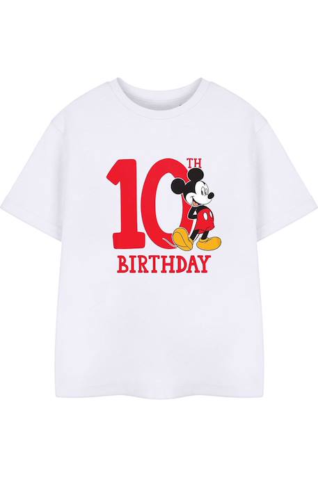 Fille-T-shirt 10ème anniversaire motif mickey mouse coton disney