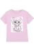 T-shirt motif croquis et nom répété coton Rose 1 - vertbaudet enfant 