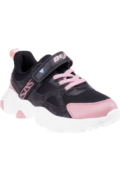 Baskets  manina Noir / corail clair / turquoise vif 1 - vertbaudet enfant 