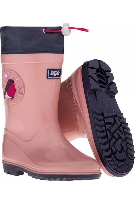 Bottes de pluie motif/style oiseau  kai Rose argenté / gris 5 - vertbaudet enfant 
