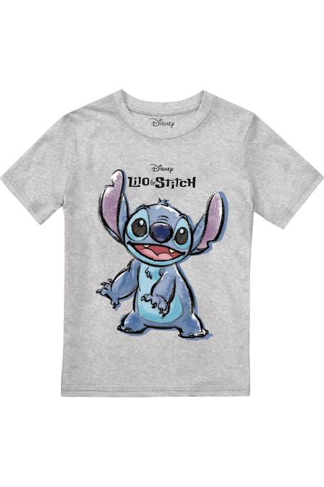 T-shirt motif croquis coton Gris chiné 1 - vertbaudet enfant 