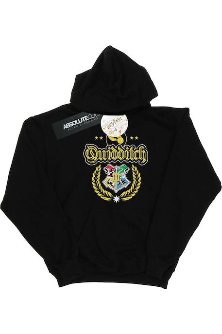 Sweat à capuche coton harry potter quidditch Noir 1 - vertbaudet enfant 